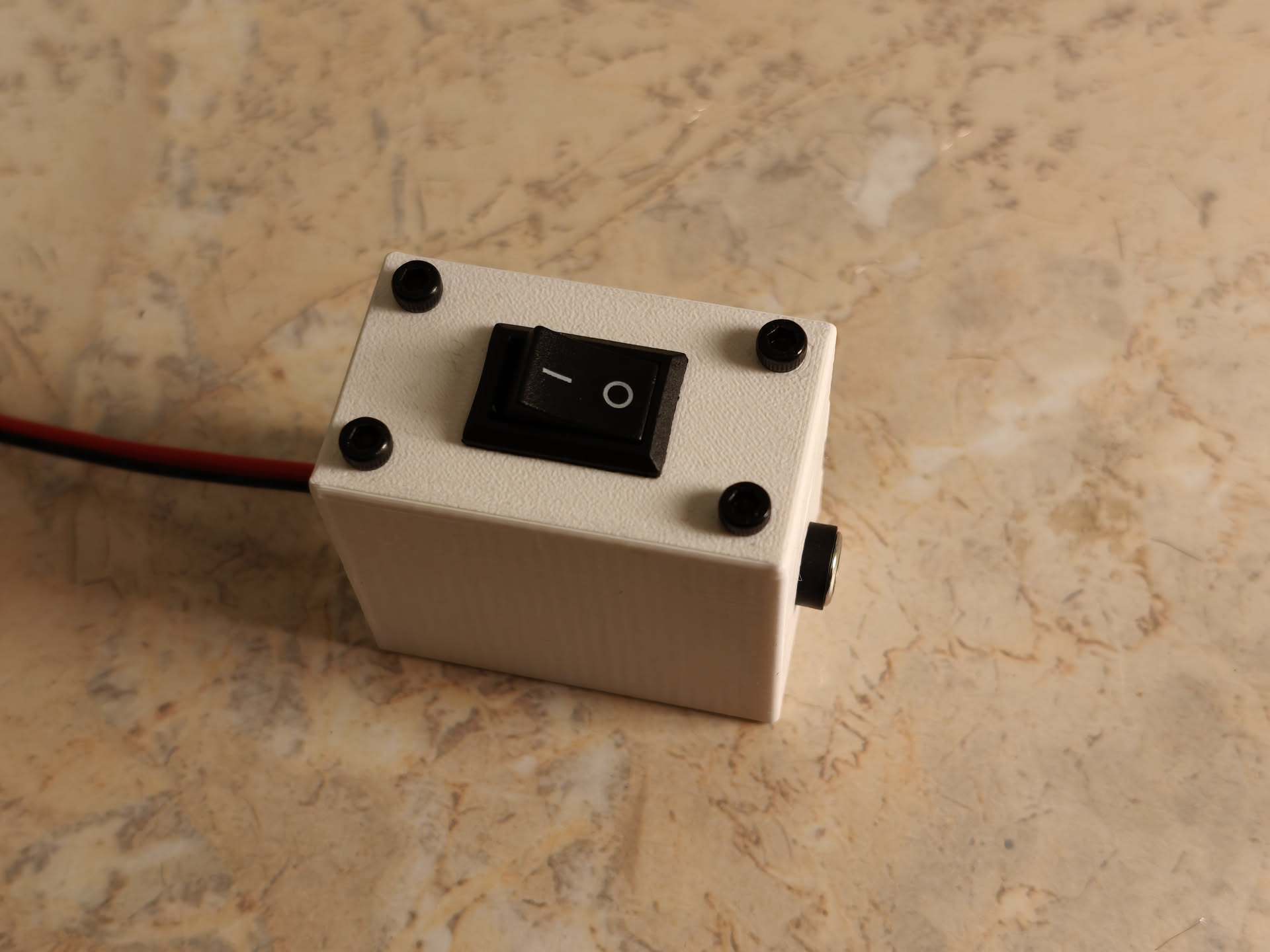 DC Barrel Jack Enclosure (DC022B) with Rocker Switch