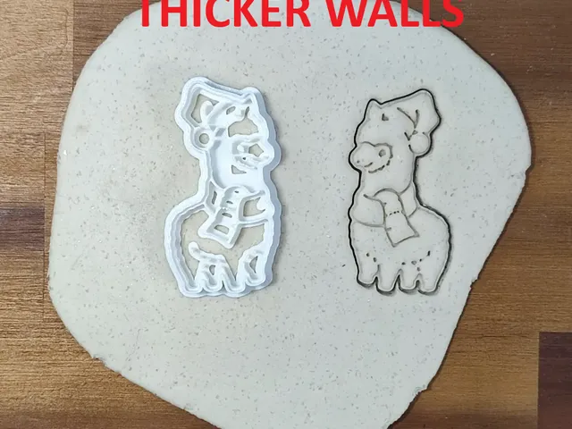Christmas alpaca cookie cutter improved thicker walls