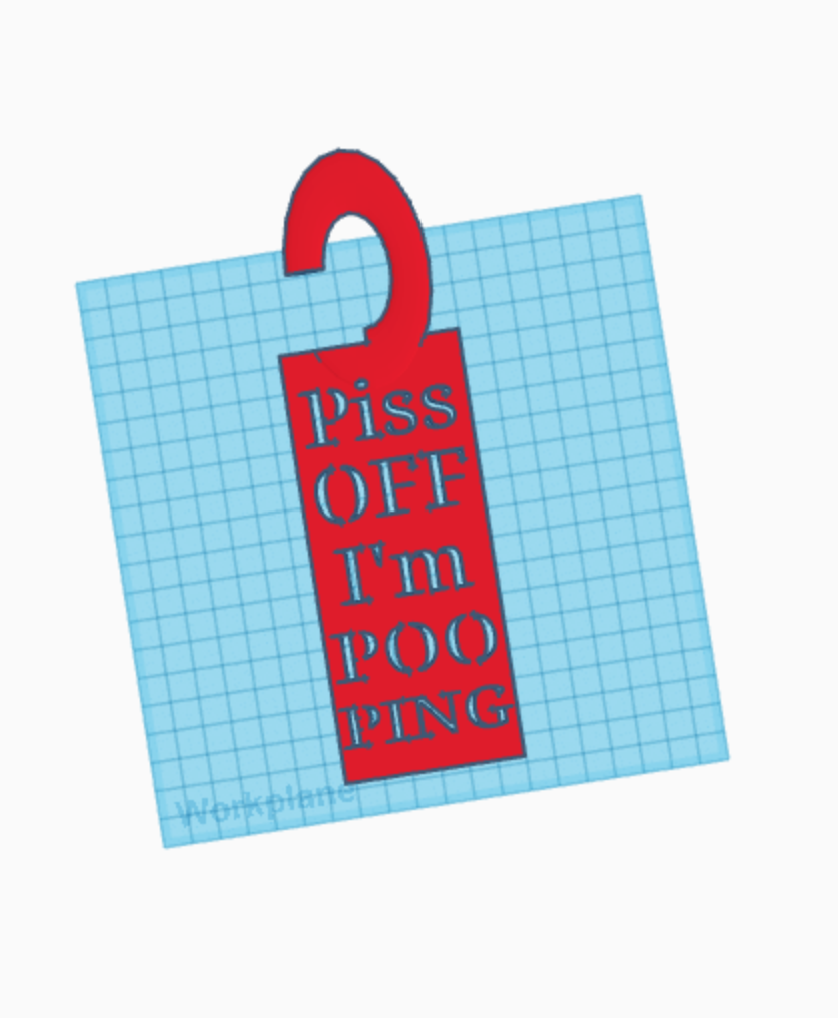 Door Handle Hanger - Piss OFF I'm Pooping by Violenta | Download free
