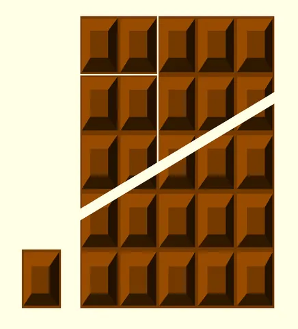 Infinite Chocolate Bar & Missing Square Puzzle