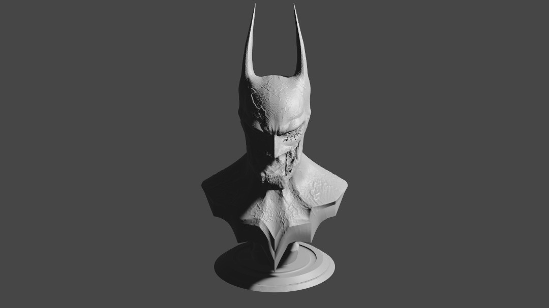 Miniatura 5 do modelo 3D Nightmare Batman - Bust Statue