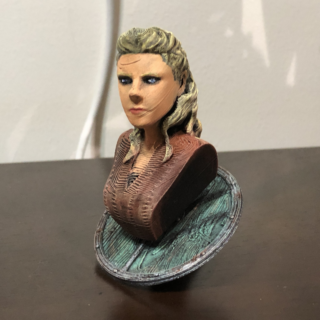 Lagertha from Vikings Bust Statue by OpenFigure3D Download free STL