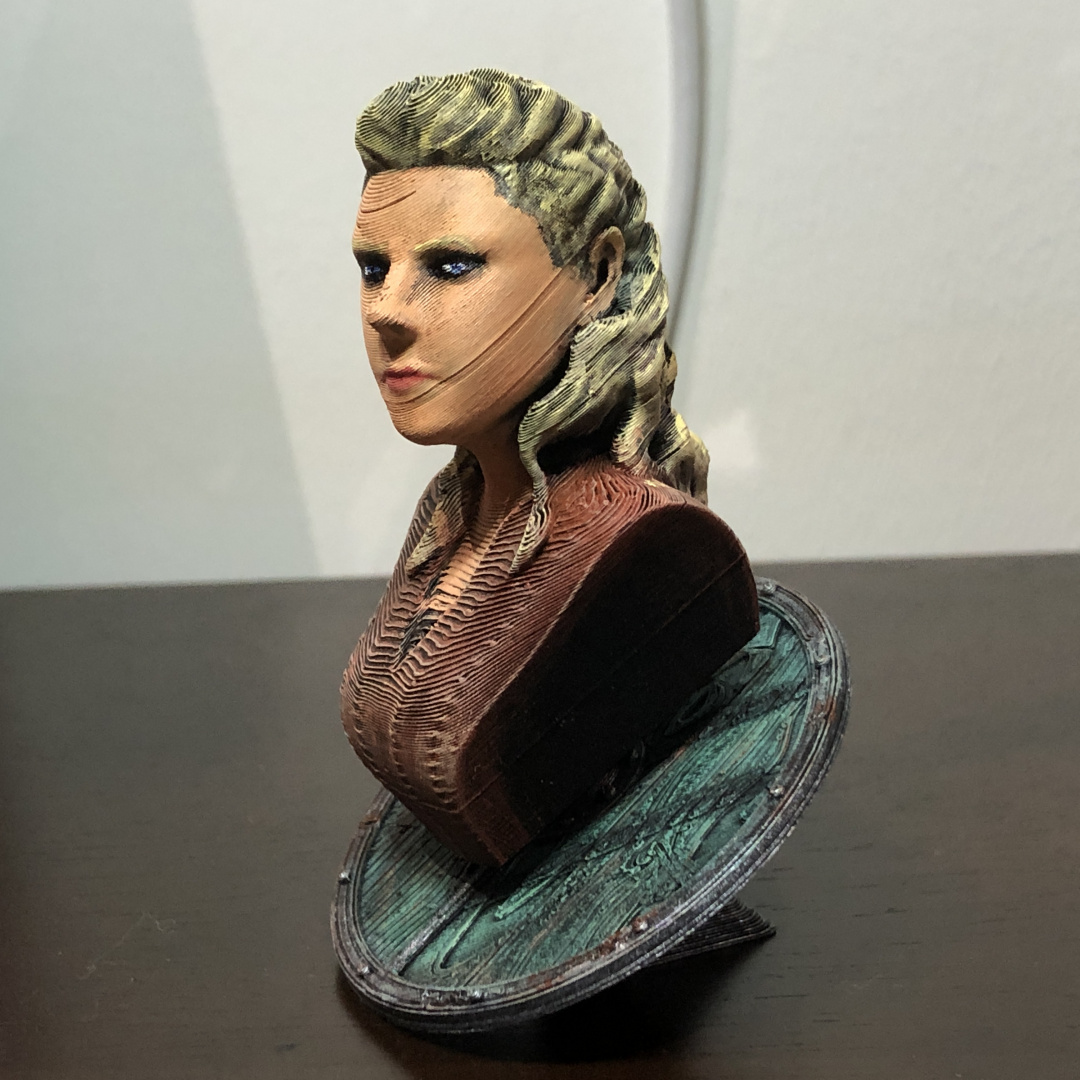 Lagertha from Vikings Bust Statue by OpenFigure3D Download free STL