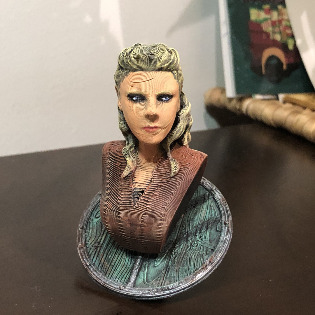 Lagertha from Vikings Bust Statue by OpenFigure3D Download free STL