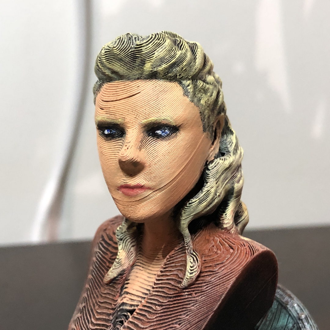 Lagertha from Vikings Bust Statue by OpenFigure3D Download free STL