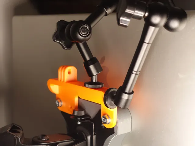 VESA 100x100 Accessory Rail for Your Monitor with 1/4" Threaded Inserts and GoPro Mount