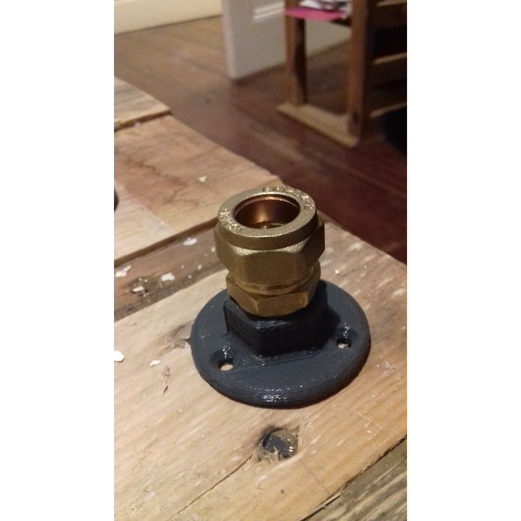 Copper Compression Fitting Wall Mount