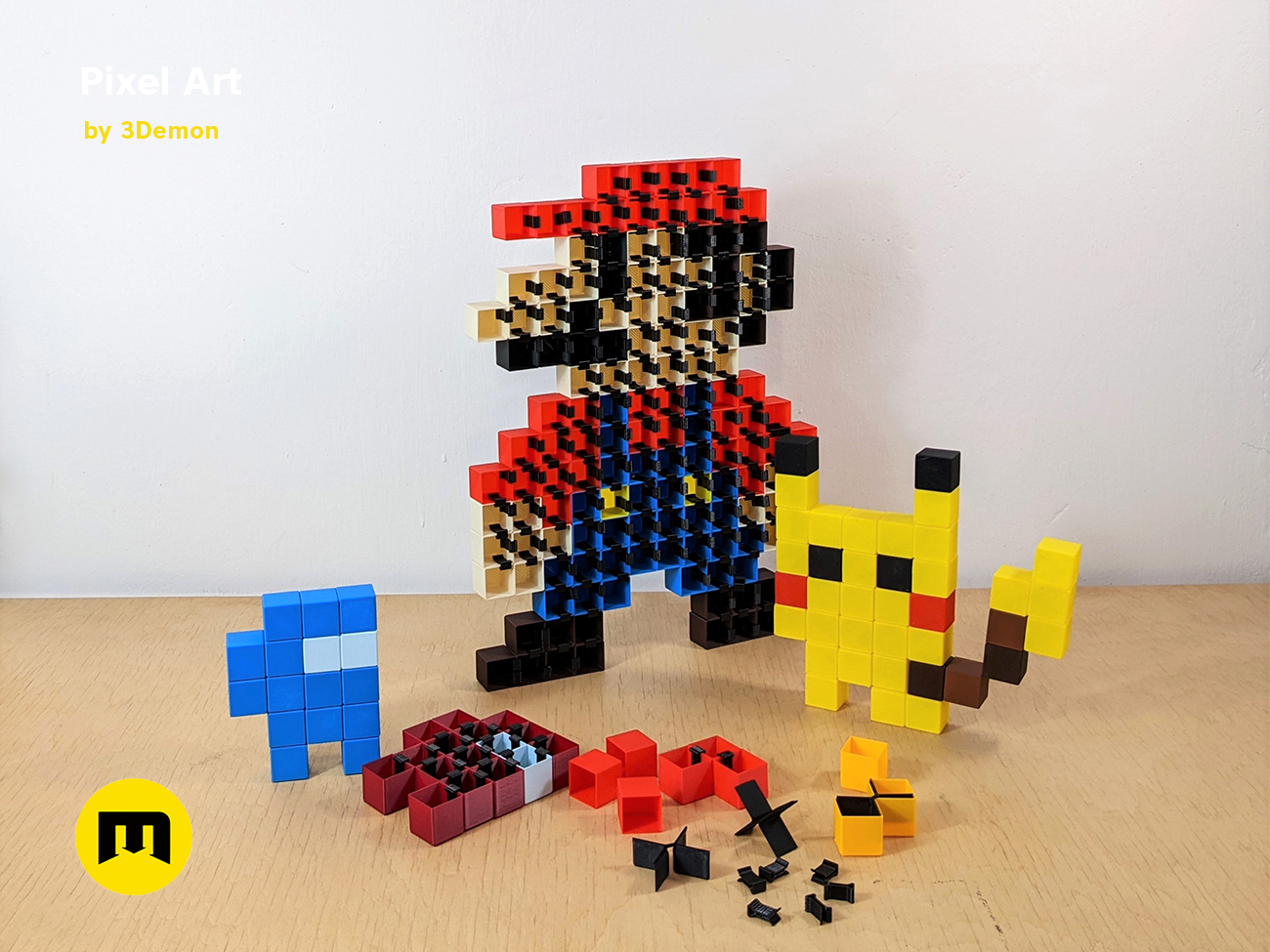 Miniatura 13 do modelo 3D Pixel Art Building Blocks
