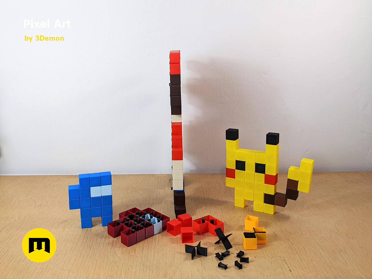 Miniatura 12 do modelo 3D Pixel Art Building Blocks