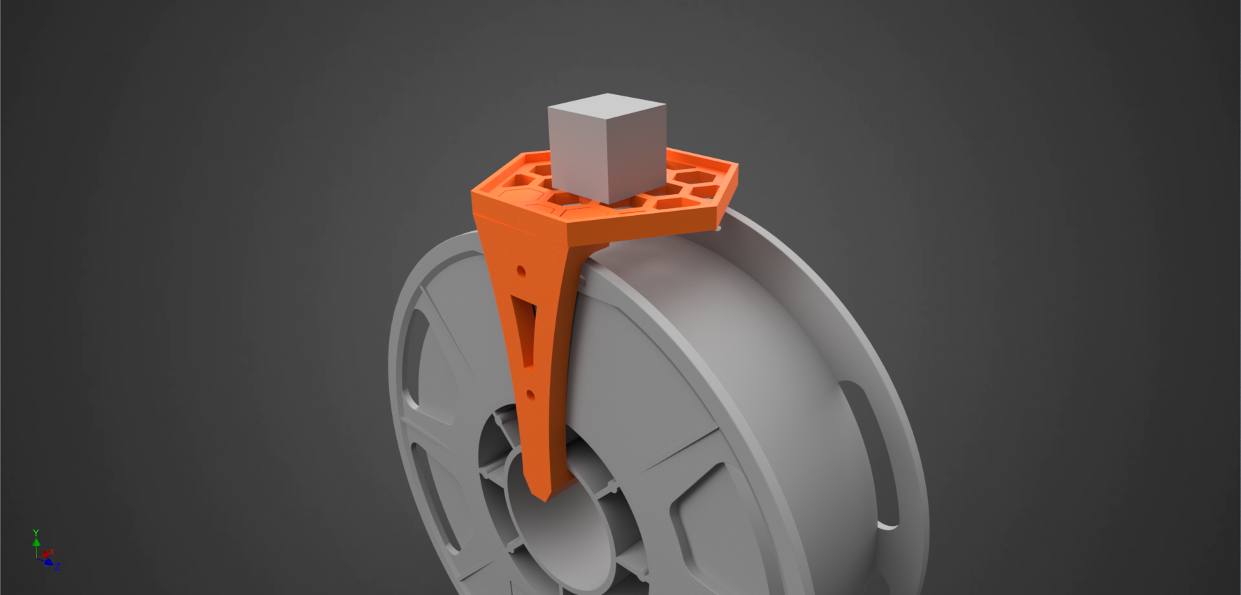 Miniatura 5 do modelo 3D Minimalistic Spool Wall Mount