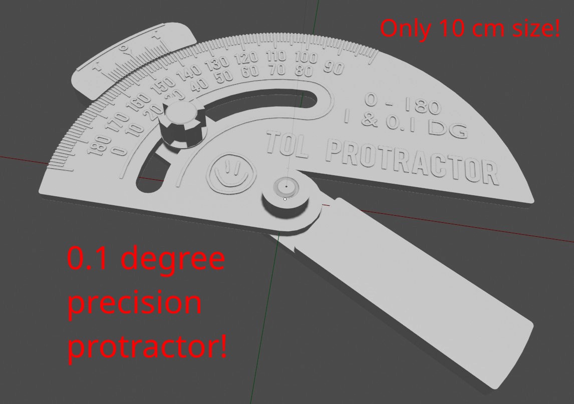 The SMALLEST Protractor for CAD modelling (0.1 degree precision angle measurement tool)