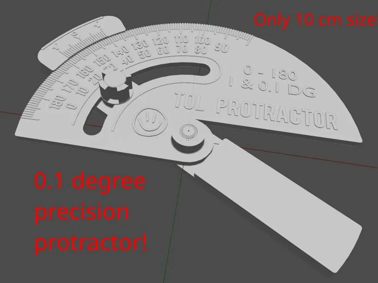 the smallest protractor for cad modelling 0 1 degree precision angle measurement tool by tol download free stl model printables com