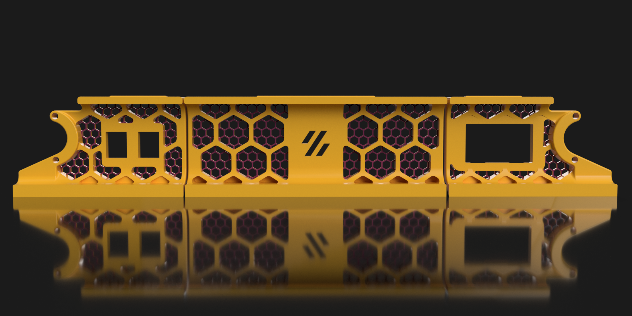 Voron 2.4 Rear Skirts with Hex Infill - 350mm