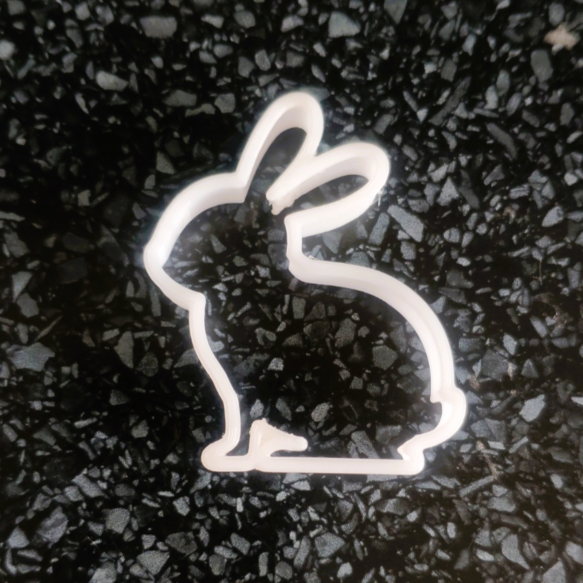 Easter bunny cookie cutter (Vykrajovátka na velikonoční zajíček) 3D model thumbnail