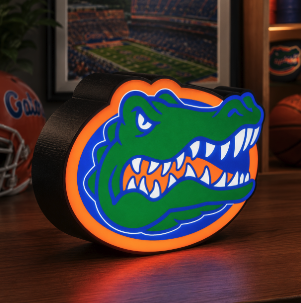 Florida Gators LED Lightbox | Multicolor 3D Printable 3MF