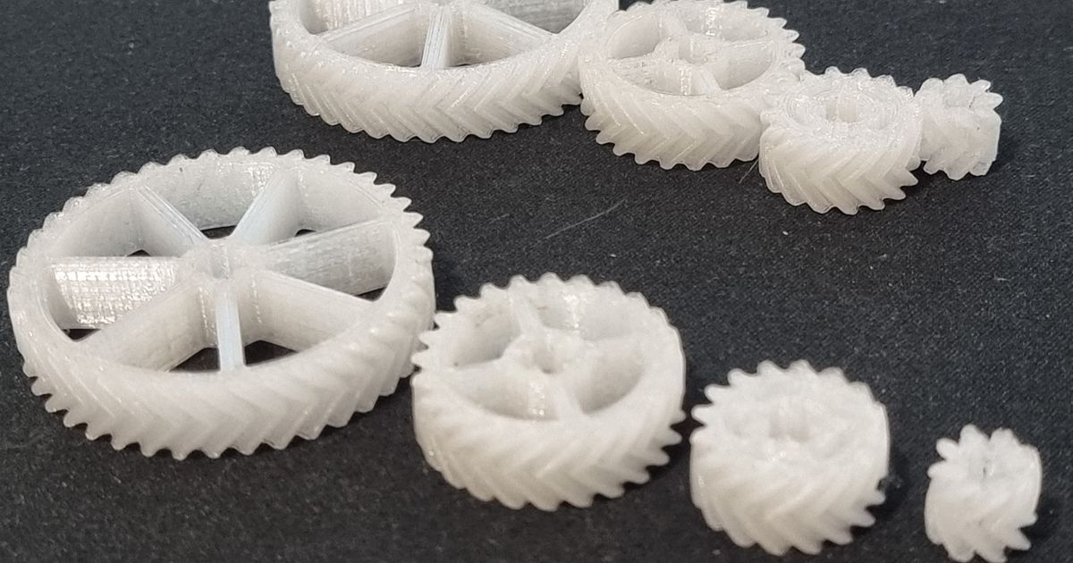 Lego Technic compatible double helical gears by darko.straus Download