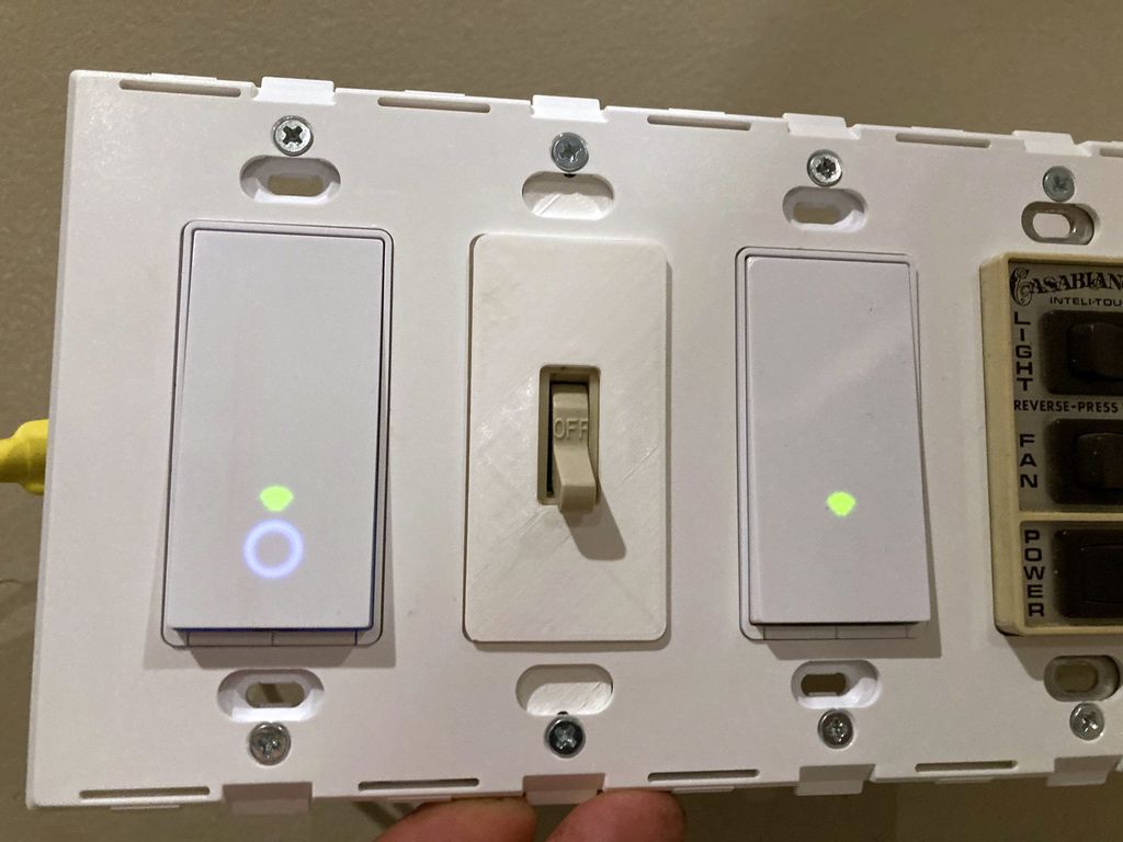 Switch wall plate adapter - toggle to rocker