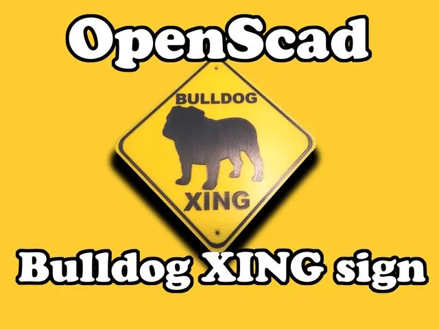 OpenScad Bulldog XING sign