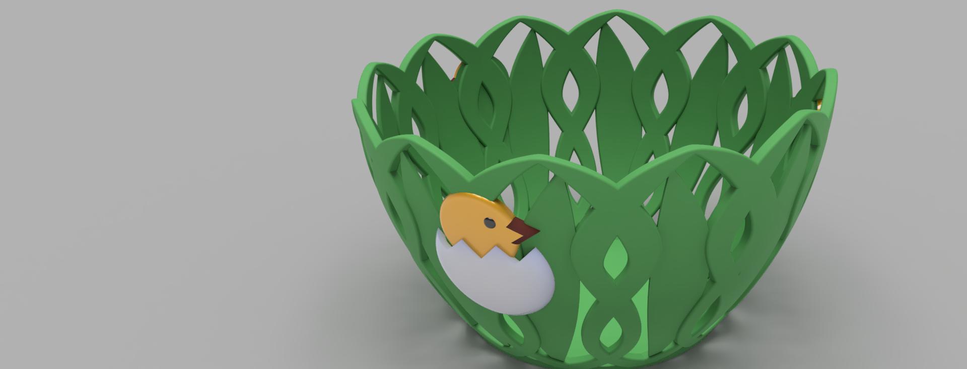Miniatura 5 do modelo 3D Basket for Easter eggs