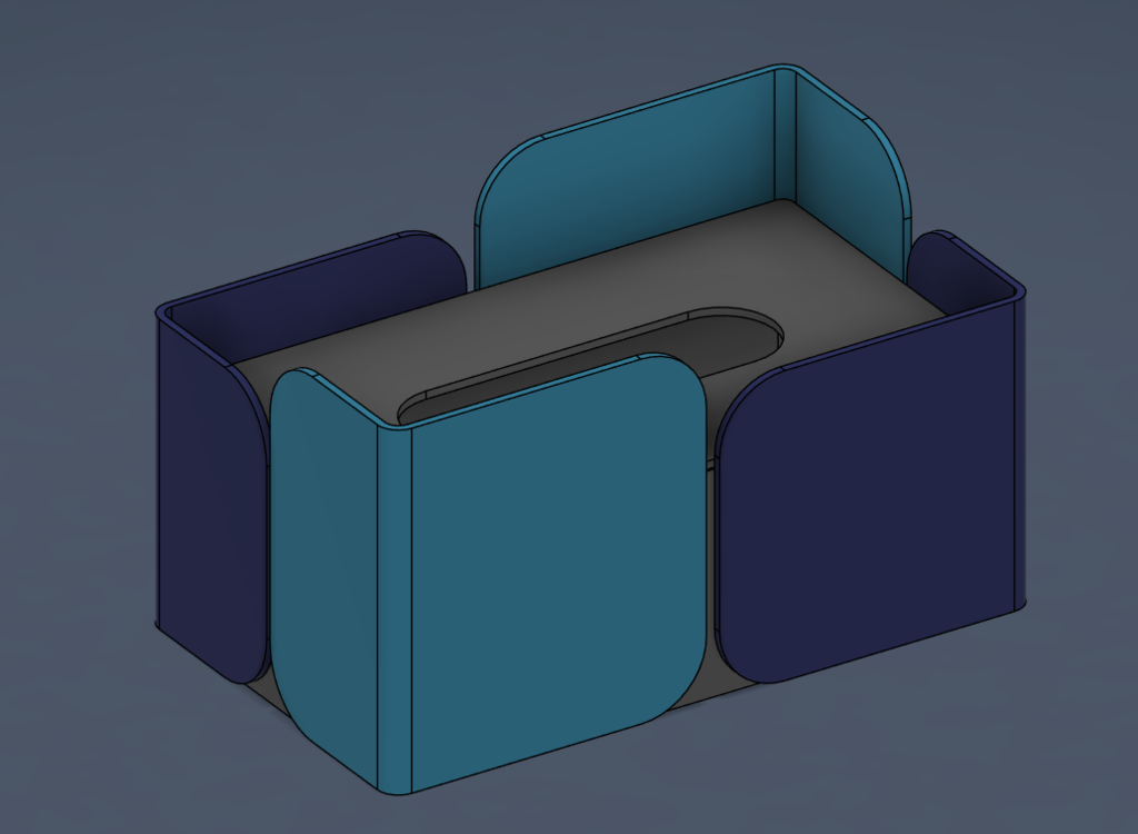Modern Modular Tissue Box Cover / Slatted Tissue Dispenser