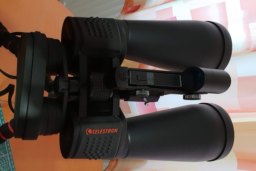 Astronomy red dot finder holder for bigger binoculars 15x70