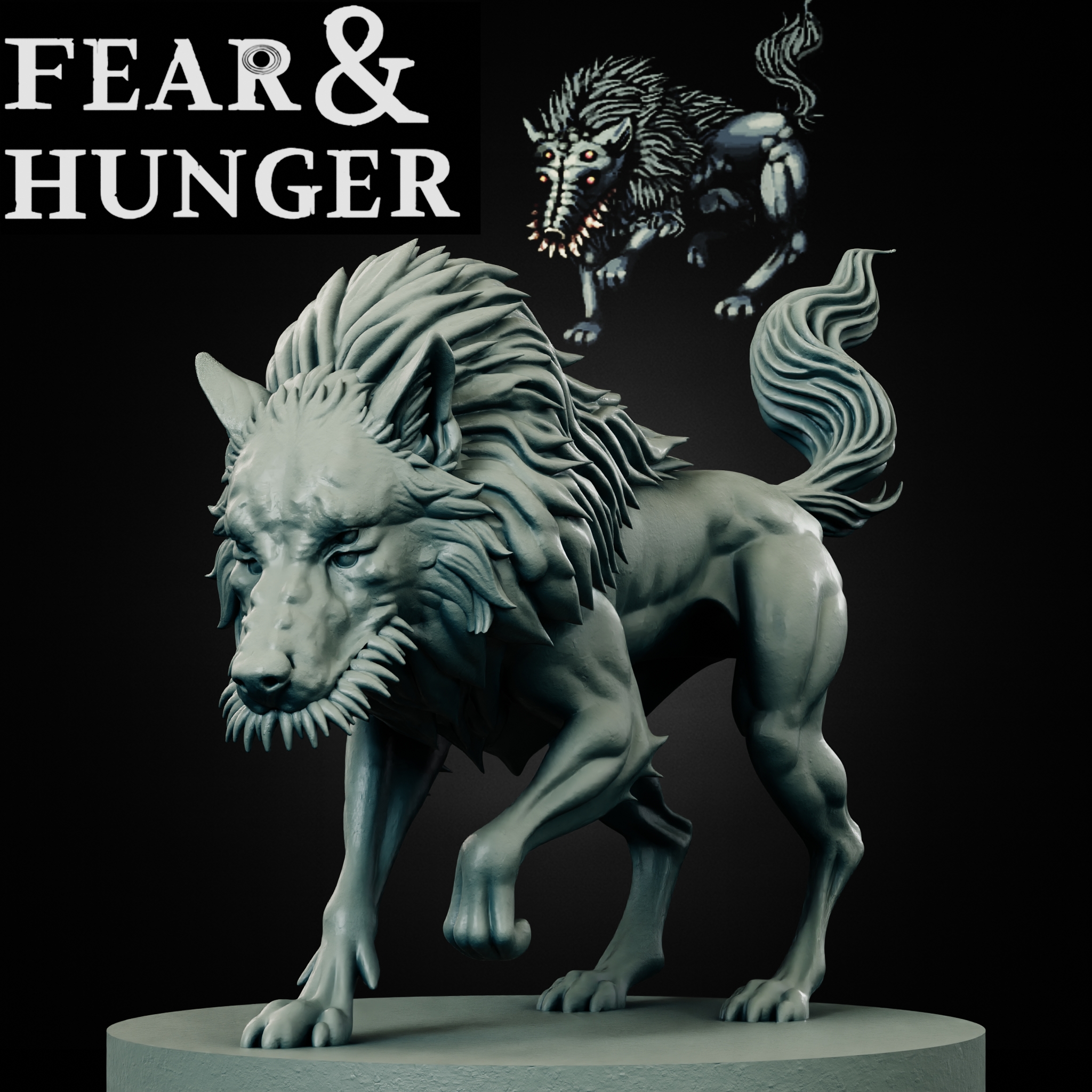 MOONLESS FEAR AND HUNGER TABLETOP D&D RPG miniature figurine – scale STL Fan Art