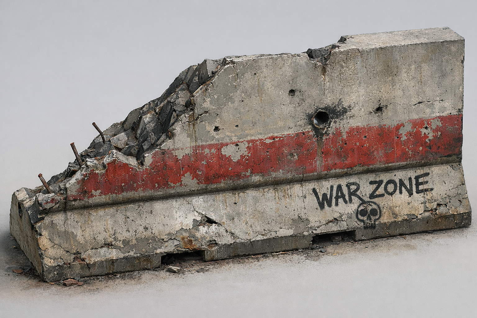 War Torn Jersey Barrier