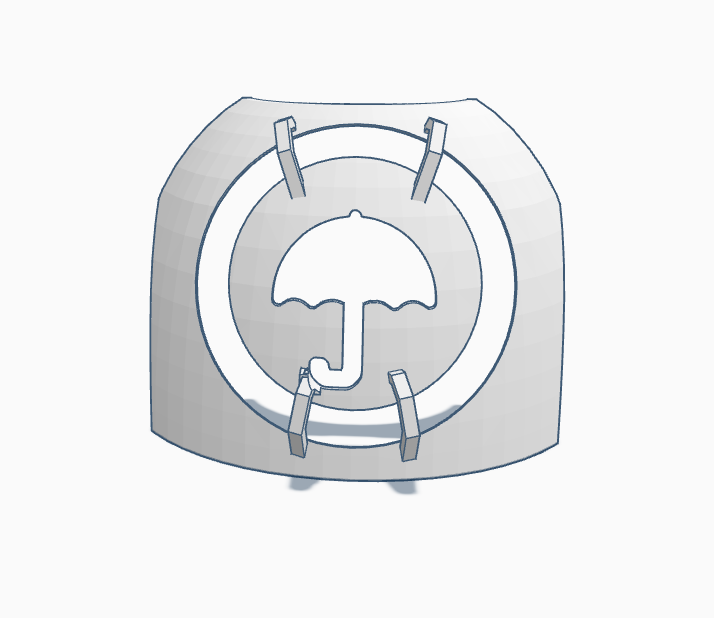 Squid games Umbrella Mask Stencil 3D model thumbnail