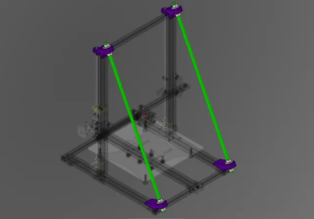 Cr-10 Frame Stabilizer + M12 Nut Cover