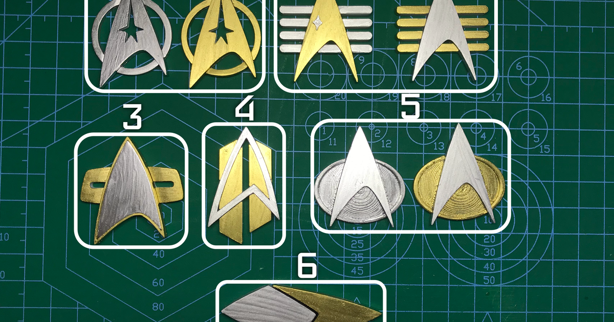 Star Trek Badges, Easy to Paint by StriK3FoRC3 | Download free STL ...