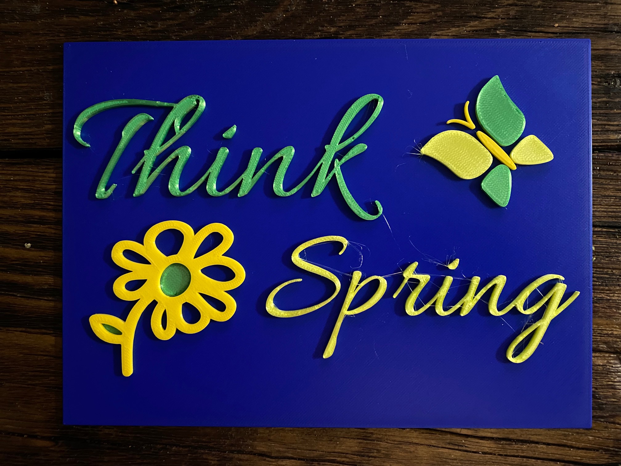 Think Spring wall art