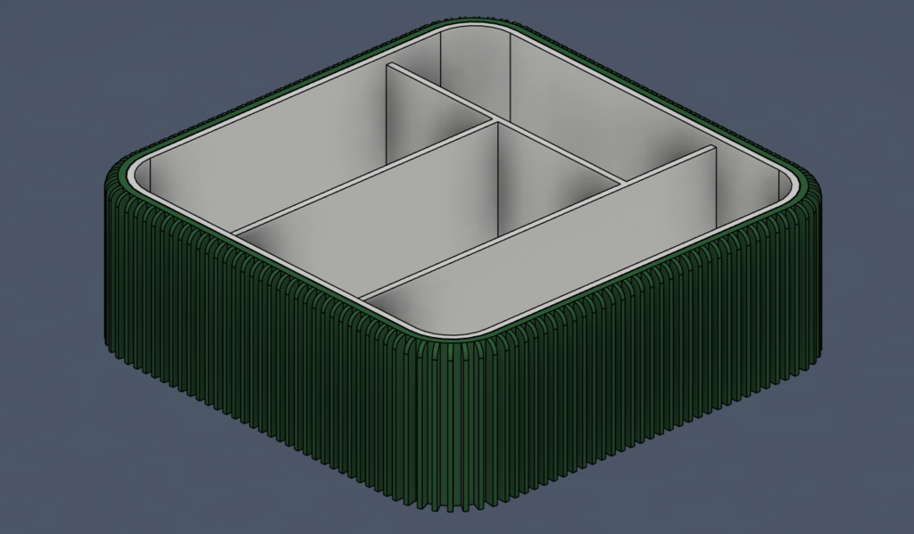 Modern Ribbed Desk Organizer / Modular Catch-All Tray