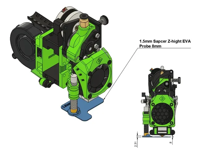 Simple 1.5mm Z-Height adjustment ( V-CORE / V-MINION ) EVA