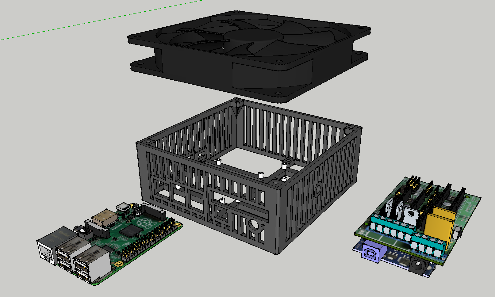 Housing for Raspberry Pi bundled with Reprap RAMPS by Bash-T | Download ...