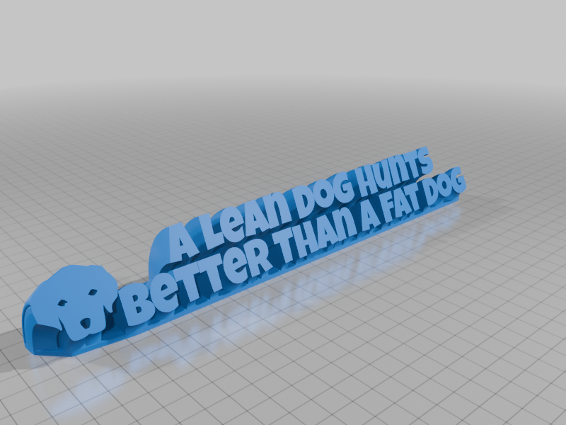 A Lean Dog Hunts Better Than A Fat Dog