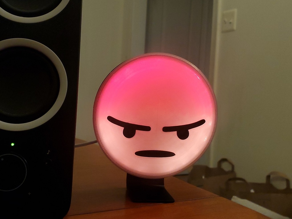 RGB LED Angry Reaction Face