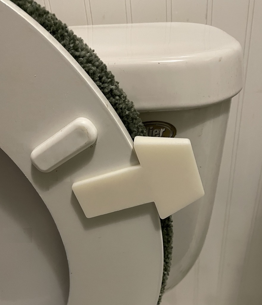 Toilet seat lifter handle