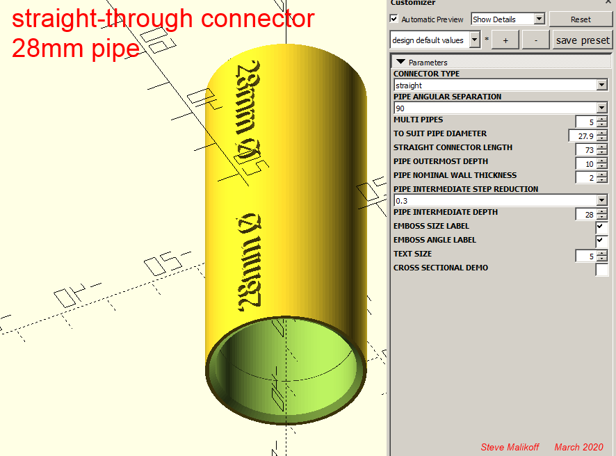 28mm caravan RV sink water drain pipe connector fittings by 1944GPW Download free STL model