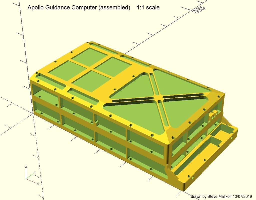 Apollo Guidance Computer (AGC) 1:1 scale model (WORK IN PROGRESS)