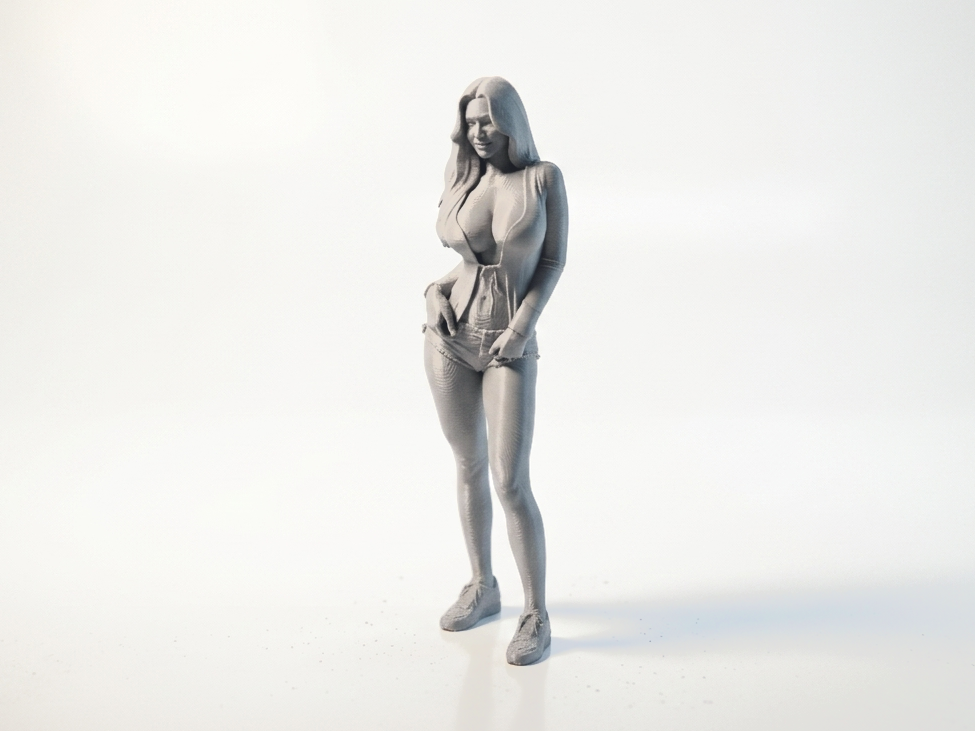 Hooded Female Figurine Collectible 3D Printable