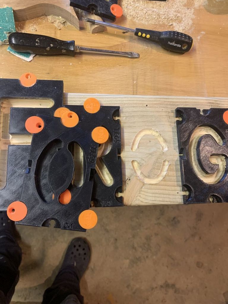 Large Modular Router Template Stencil Letters & Numbers 106mm Tall od ...