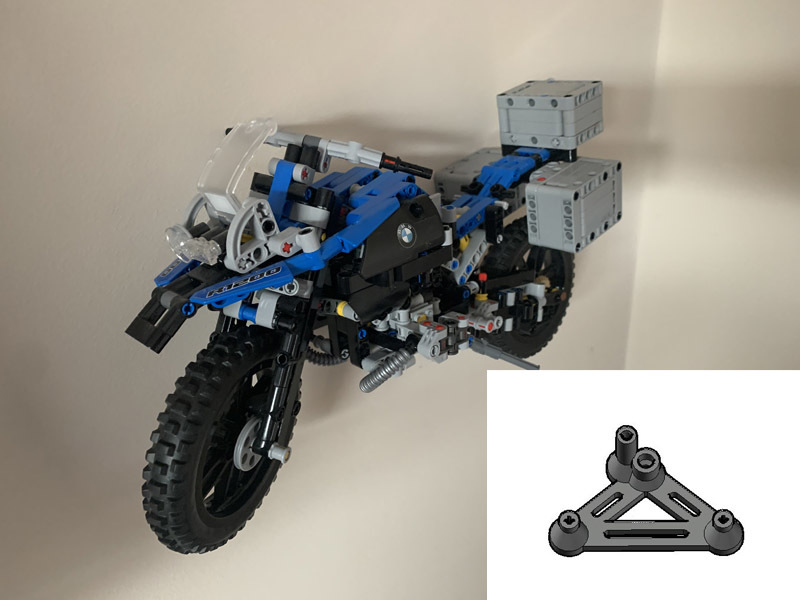 Lego Technic BMW R1200GS Motorcycle Wall Mount by TheFrog69, Download free  STL model