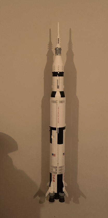 Lego Saturn V Low Profile Vertical Wall Mount by TheFrog69 | Download ...