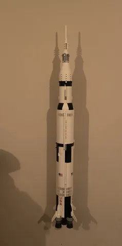 Lego Saturn V Low Profile Vertical Wall Mount