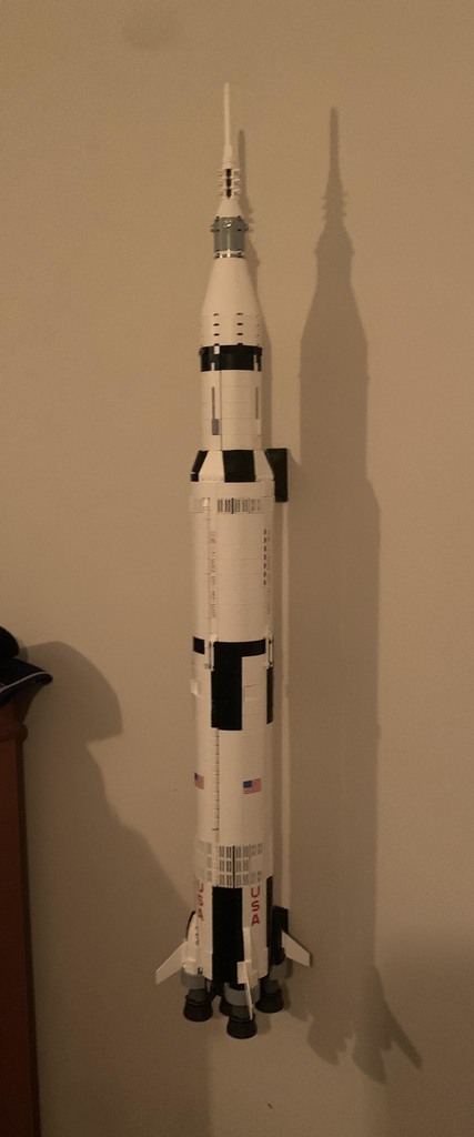 Lego Saturn V Low Profile Vertical Wall Mount by TheFrog69 | Download ...