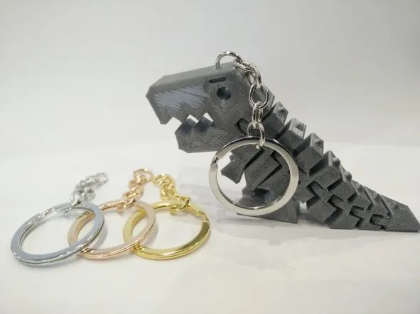 Flexi Rex Keychain with a hidden loop