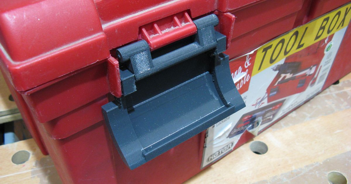 Keter Tool Box latch additional part. by 3dloh Download free STL