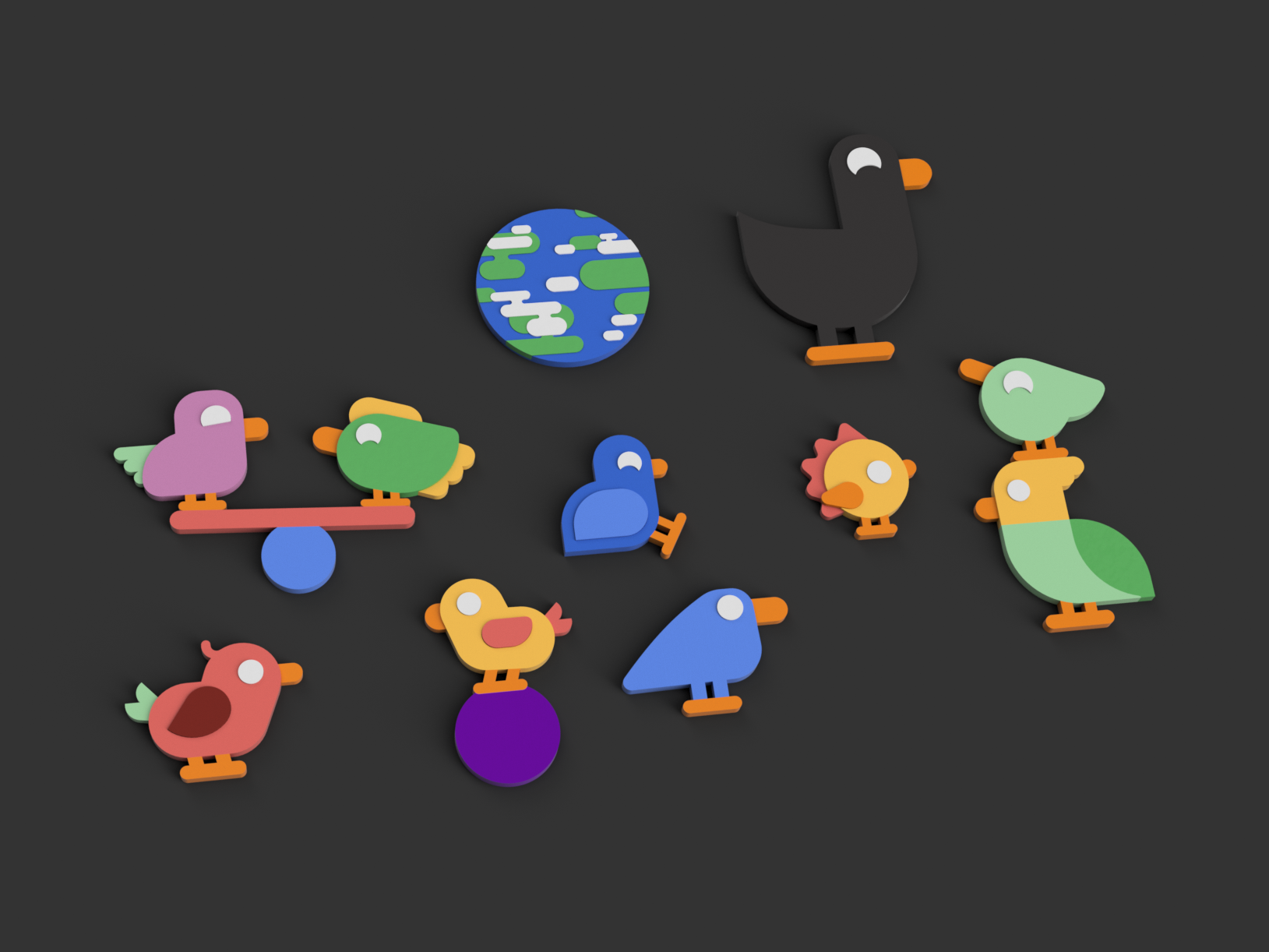 #1 Kurzgesagt Fridge Magnets | Birds | No MMU Needed