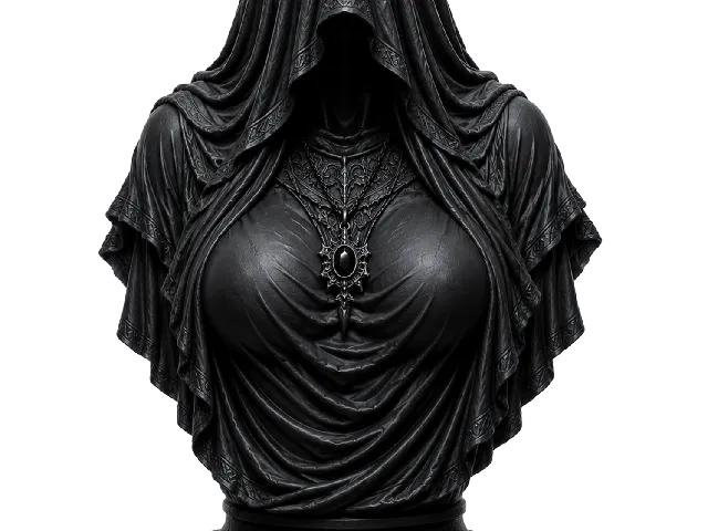 Veiled Gothic Lady Bust V2 – Dark Fantasy Statue