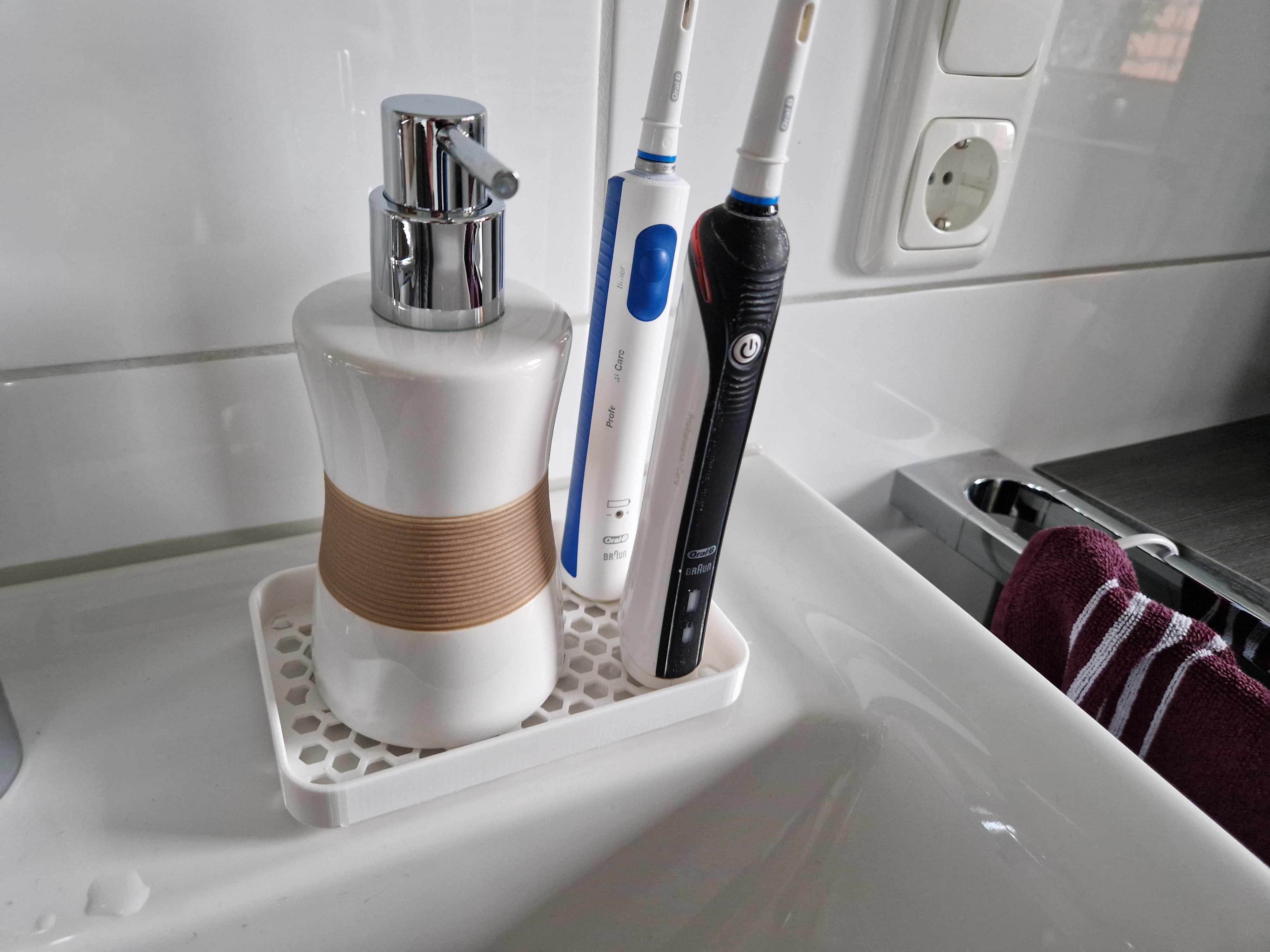 Oral-B and soap holder